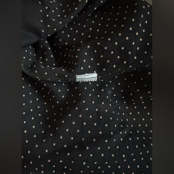 Nanette Lepore Sheer Polka Dot Ruffled V-Neck & Sleeve Dress Size 4 *NO SLIP* - Picture 7 of 9